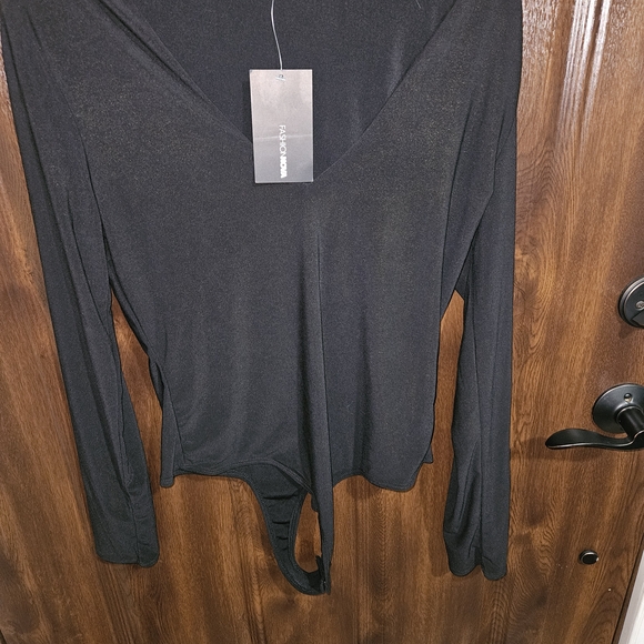 Fashion Nova Elegant Black Long Sleeve Bodysuit - Picture 5 of 7